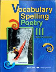 Cover of: Vocabulary, spelling, poetry III