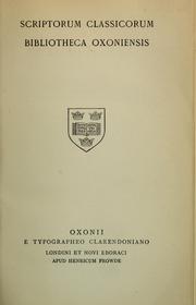 Cover of: Lysiae Orationes: recognovit breviqve adnotatione critica instrvxit Carolus Hude.