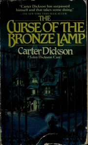 Cover of: The curse of the bronze lamp