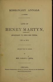 Cover of: Life of Henry Martyn