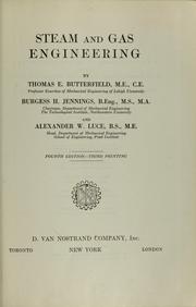 Cover of: Steam and gas engineering