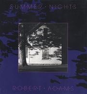 Cover of: Robert Adams: Summer Nights (New Images Book)