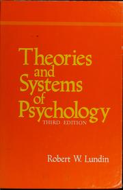 Cover of: Theories and systems of psychology