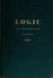Cover of: Logic, an introduction
