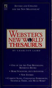 Cover of: Webster's New World thesaurus by Charlton Grant Laird
