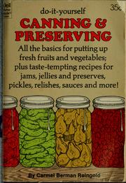 Cover of: Do-it-yourself canning & preserving