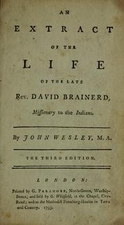 Cover of: An account of the life of the Reverend David Brainerd by David Brainerd