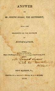 Cover of: Answer to Mr. Joseph Moore, the Methodist by David Henkel