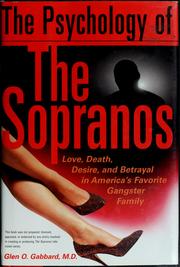 The Psychology of The Sopranos by Glen O. Gabbard M.D.