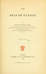 Cover of: The spas of Europe