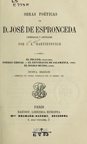 Cover of: Obras poéticas de d. José de Espronceda