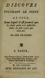 Cover of: Discours touchant le point de veue by Sébastien Le Clerc