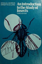 Cover of: An introduction to the study of insects
