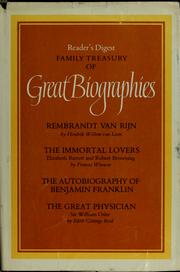 Cover of: Reader's digest family treasury of great biographies - Volume 12