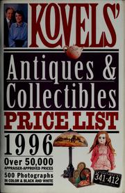 Cover of: Kovels' antiques & collectibles price list: for the 1996 market, illustrated