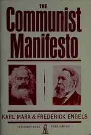 Cover of: Manifesto of the Communist Party by Karl Marx