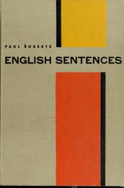 Cover of: English sentences