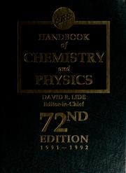 CRC handbook of chemistry and physics by David R. Lide
