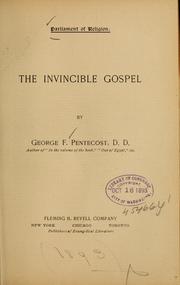 Cover of: Parliament of religion: The invisible gospel