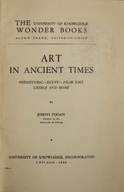 Cover of: Art in ancient times