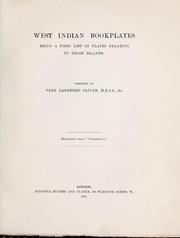 Cover of: West Indian bookplates: being a first list of plates relating to those islands