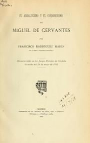 Cover of: El andalucismo y el cordobesismo de Miguel de Cervantes