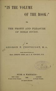 Cover of: In the volume of the Book