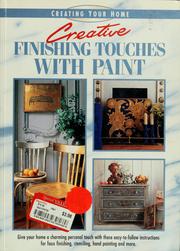 Cover of: Creative finishing touches with paint