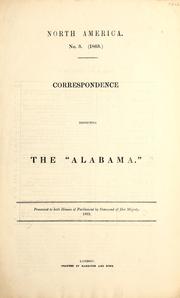 Cover of: Correspondence respecting the "Alabama." by Great Britain. Foreign Office