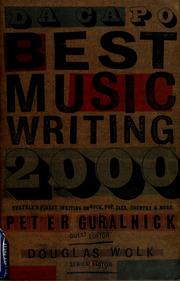 Cover of: Da Capo best music writing 2000