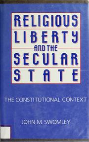 Cover of: Religious liberty and the secular state