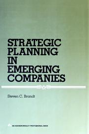 Cover of: Strategic planning in emerging companies