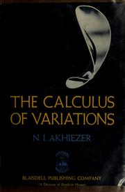 Cover of: The calculus of variations by N. I. Akhiezer
