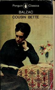 Cover of: Cousin Bette by Honoré de Balzac