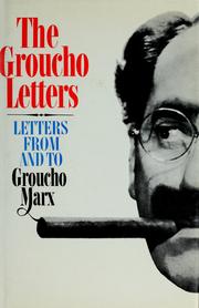 Cover of: The Groucho letters