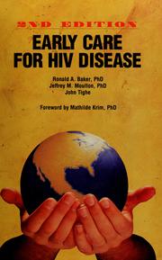 Cover of: Early care for HIV disease by Ronald A. Baker