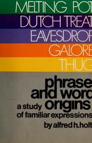 Cover of: Phrase and word origins