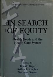 Cover of: In search of equity by Ronald Bayer, Arthur L. Caplan, Norman Daniels