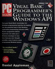 Cover of: PC magazine Visual Basic programmer's guide to the Windows API by Daniel Appleman