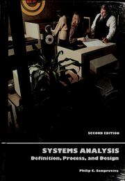 Cover of: Systems analysis by Philip C. Semprevivo