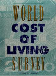 Cover of: World cost of living survey by Helen S. Fisher