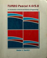 Cover of: Turbo Pascal 4.0/5.0 by Walter J. Savitch