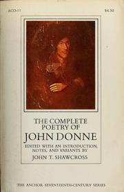 Cover of: The complete poetry of John Donne. by John Donne