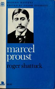 Cover of: Marcel Proust by Roger Shattuck