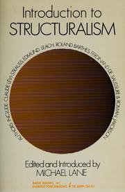 Cover of: Introduction to structuralism. by Lane, Michael