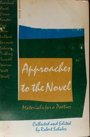 Cover of: Approaches to the novel: materials for a poetics.