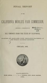 Cover of: Final report of the California World's Fair Commission by California World's Fair Commission., California World's Fair Commission.