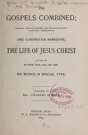 Cover of: The Gospels combined