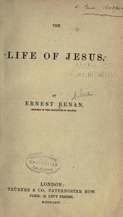 Cover of: The life of Jesus