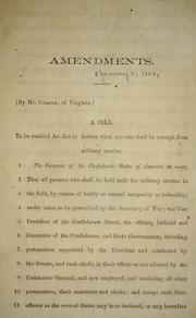 Cover of: Amendments <By Mr. Collier, of Virginia> [to] A bill to be entitled An act to declare what persons shall be exempt from military service
